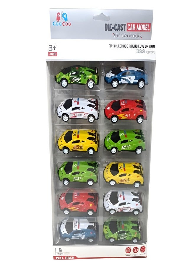TodFod 12-in-1 Assorted Metal Cars & Vehicles 12-Pack - Alloy Pull Back Racing, Mini Die-Cast Car Collection Set-Multi-Theme Die-Cast Cars for Boys & Girls - Image 2